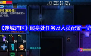 《迷城陸區》藏身處任務及人員配置一覽